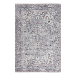 Nourison New Concept Washables 6' x 9' Grey Vintage Indoor Rug