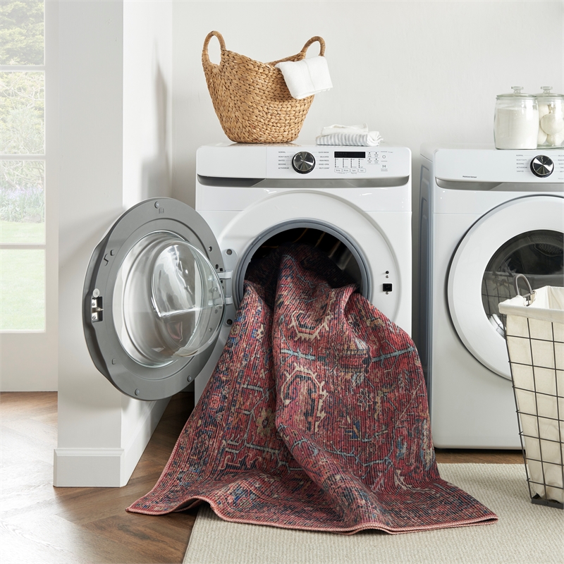 Nourison New Concept Washables 6' x 9' Brick Vintage Indoor Rug