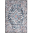 Nourison New Concept Washables 6' x 9' Light Blue Multicolr Vintage Indoor Rug
