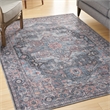 Nourison New Concept Washables 6' x 9' Light Blue Multicolr Vintage Indoor Rug