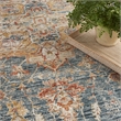 Nourison New Concept Washables 6' x 9' Light Blue Multicolr Vintage Indoor Rug