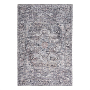 Nourison New Concept Washables 6' x 9' Grey Vintage Indoor Rug