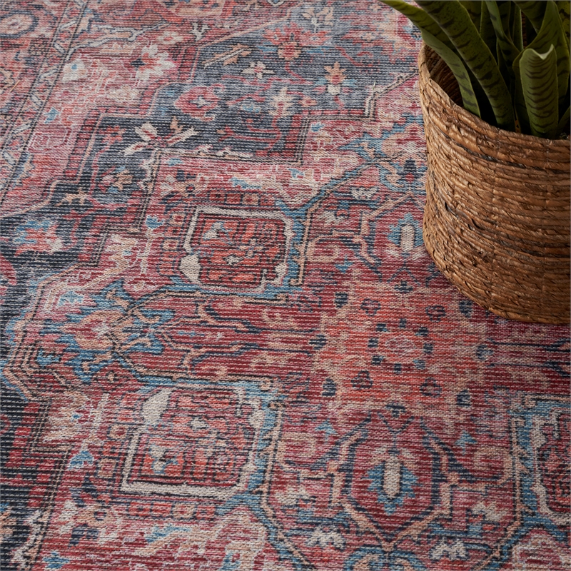 Nourison New Concept Washables 6' x 9' Multicolor Vintage Indoor Rug
