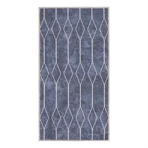 Nourison New Concept Washables 2' x 3'9&quot Navy Modern Indoor Rug