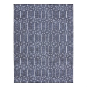 Nourison New Concept Washables 7'10&quot x 9'10&quot Navy Modern Indoor Rug