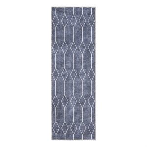 Nourison New Concept Washables 2' x 6' Navy Modern Indoor Rug