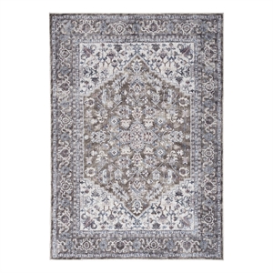 Nourison New Concept Washables 5'3&quot x 7'3&quot Olive Ivory Vintage Indoor Rug