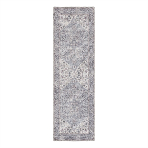 Nourison New Concept Washables 2'2&quot x 12' Grey Vintage Indoor Rug
