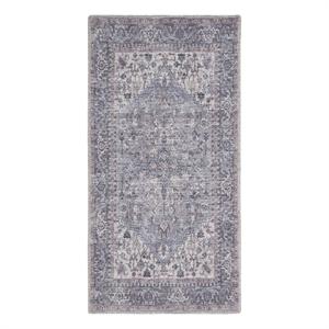 Nourison New Concept Washables 3' x 5' Grey Vintage Indoor Rug