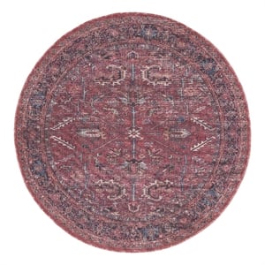 Nourison New Concept Washables 5'3&quot x Round Brick Vintage Indoor Rug
