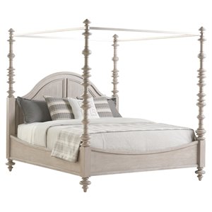 barclay butera heathercliff wood poster bed in warm taupe brown