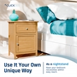 ClickDecor Alcott Side Table with Single Drawer and Storage Cabinet Light Brown