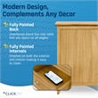 ClickDecor Alcott Side Table with Single Drawer and Storage Cabinet Light Brown