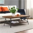 Finch Ezra Solid Wood and Metal Coffee Table Walnut Brown