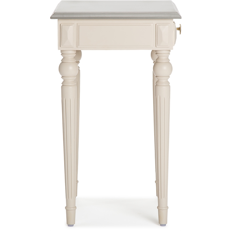ClickDecor Amos Side Table with Drawer Cream/Gray