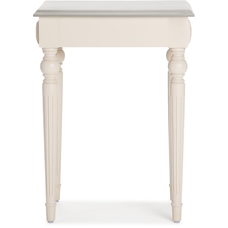ClickDecor Amos Side Table with Drawer Cream/Gray