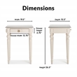 ClickDecor Amos Side Table with Drawer Cream/Gray