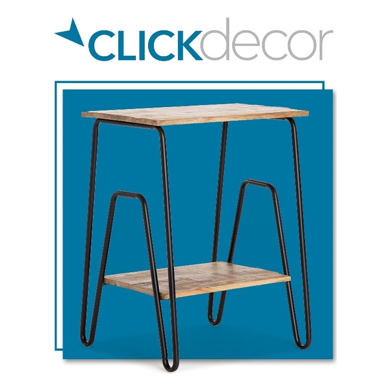 ClickDecor Cooper Industrial Side Table Brown