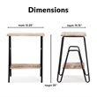 ClickDecor Cooper Industrial Side Table Brown