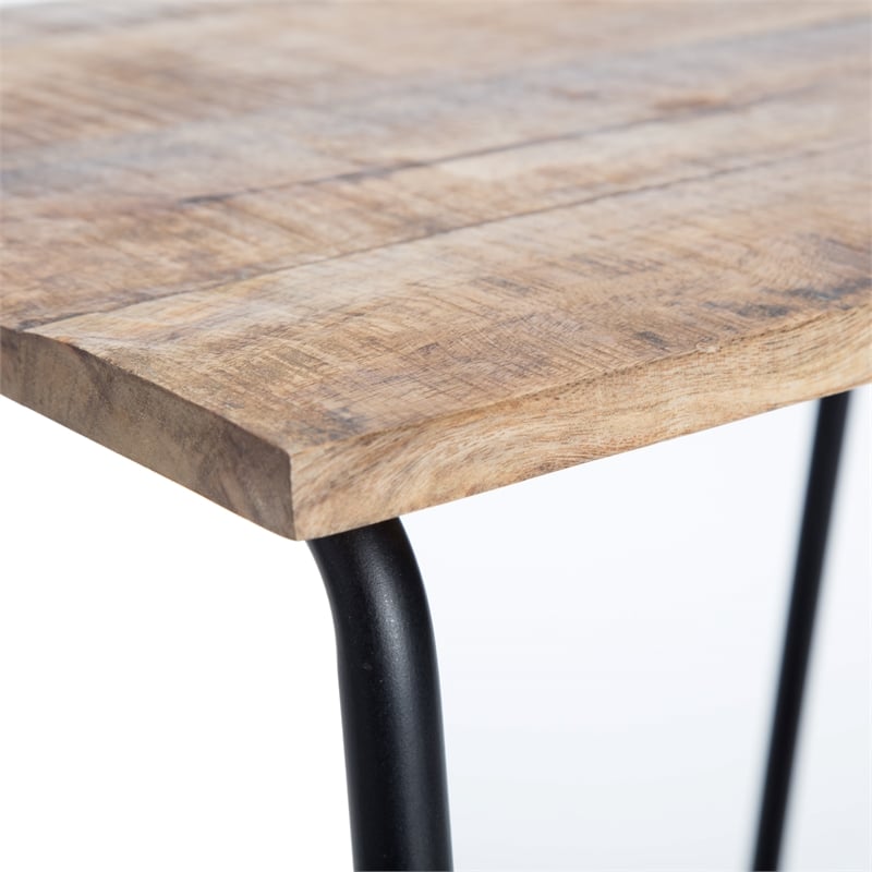 ClickDecor Cooper Industrial Side Table Brown