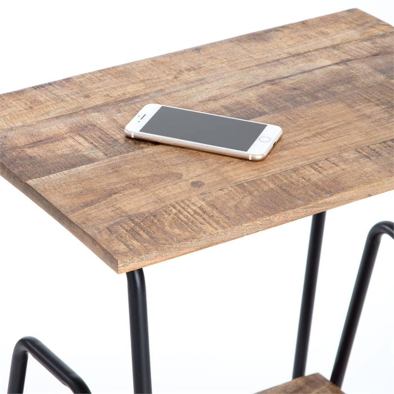 ClickDecor Cooper Industrial Side Table Brown