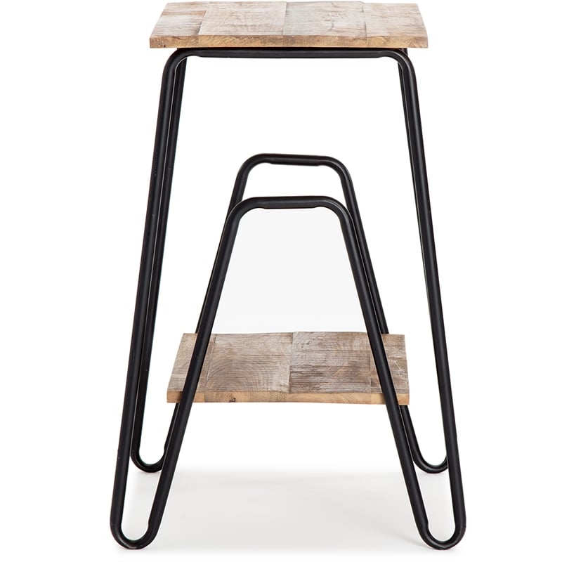 ClickDecor Cooper Industrial Side Table Brown
