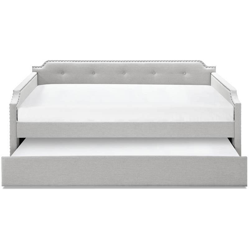 ClickDecor Bella Upholstered Daybed and Trundle Beige