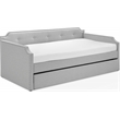 ClickDecor Bella Upholstered Daybed and Trundle Beige