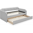 ClickDecor Bella Upholstered Daybed and Trundle Beige