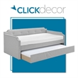ClickDecor Bella Upholstered Daybed and Trundle Beige