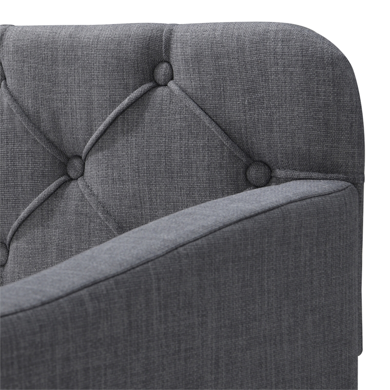 ClickDecor Carmina Tufted Daybed and Trundle Dark Gray