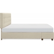 ClickDecor Edmond Storage Bed wAdjustable Height Headboard Queen Size Beige