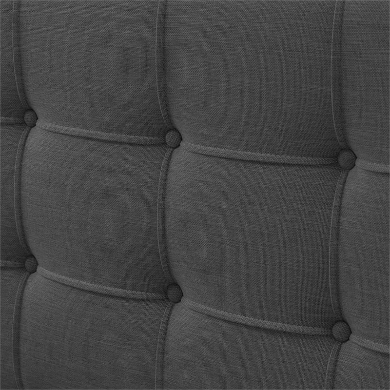 ClickDecor Edmond Storage Bed wAdjustable Height Headboard King Size Dark Gray