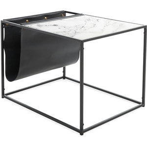 ClickDecor Wilson Magazine Storage End Table Marble Print