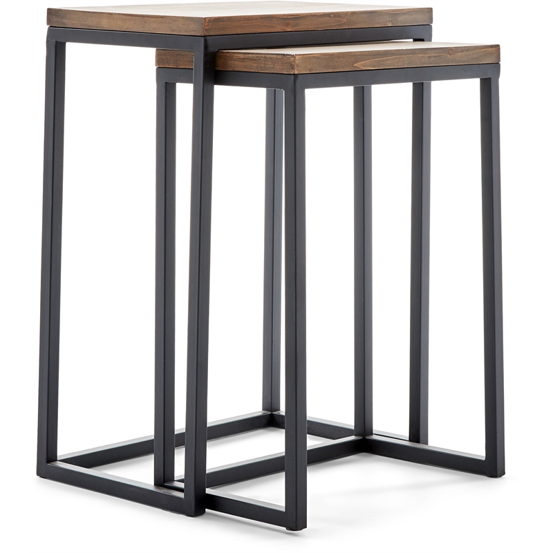 ClickDecor Parker Nesting End Table Set Brown