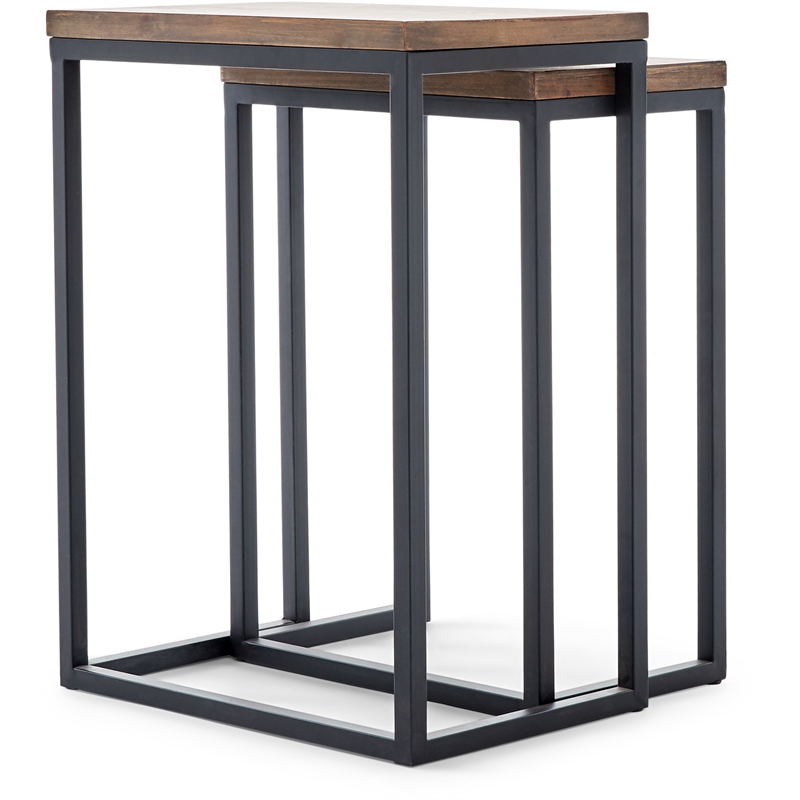 ClickDecor Parker Nesting End Table Set Brown