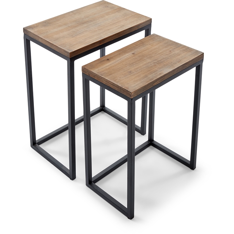 ClickDecor Parker Nesting End Table Set Brown