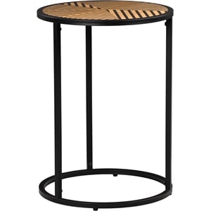 Click Decor Wilson Round Side Table Carbon Black