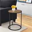 Click Decor Wilson Round Side Table Carbon Black