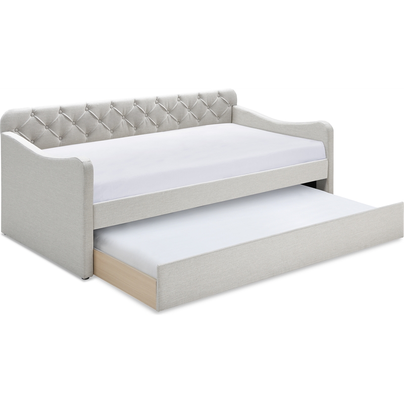ClickDecor Carmina Tufted Daybed and Trundle Beige