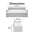 ClickDecor Carmina Tufted Daybed and Trundle Beige