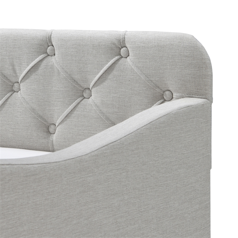ClickDecor Carmina Tufted Daybed and Trundle Beige