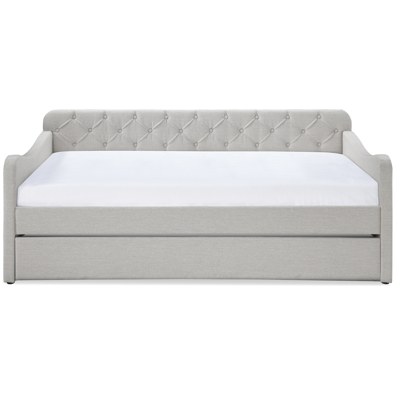 ClickDecor Carmina Tufted Daybed and Trundle Beige