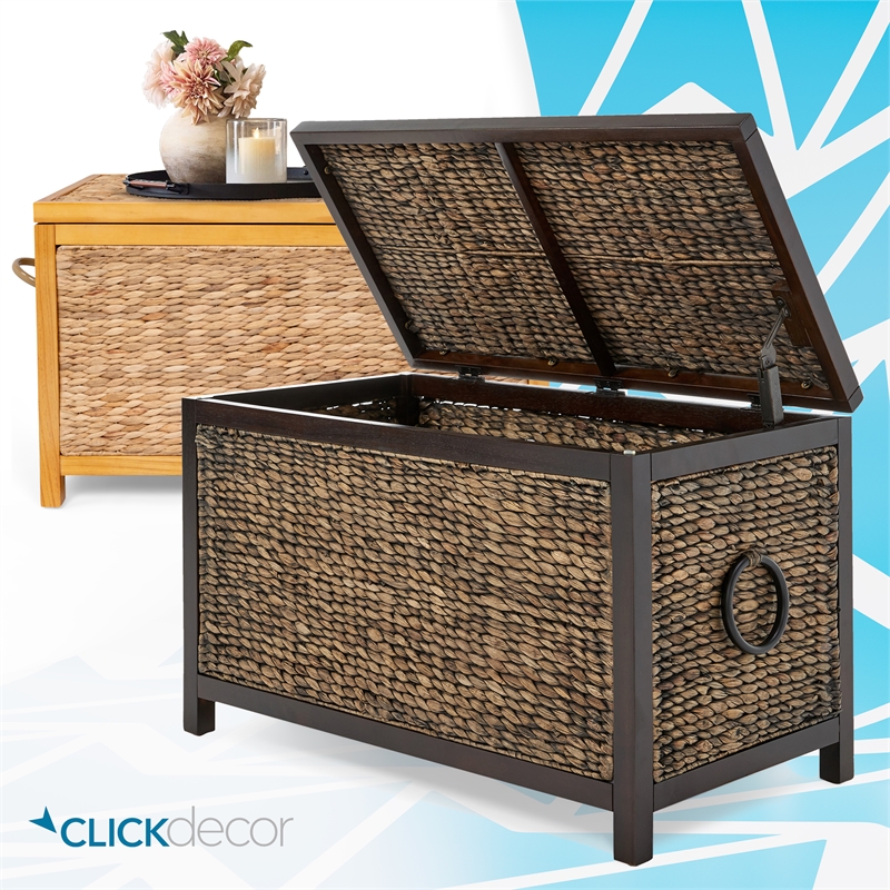 ClickDecor Wilson Farmhouse Wicker Trunk Acacia 30