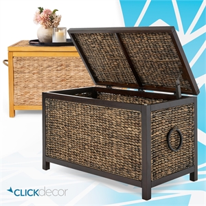clickdecor wilson farmhouse wicker trunk acacia 30