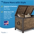ClickDecor Wilson Farmhouse Wicker Trunk Acacia 30