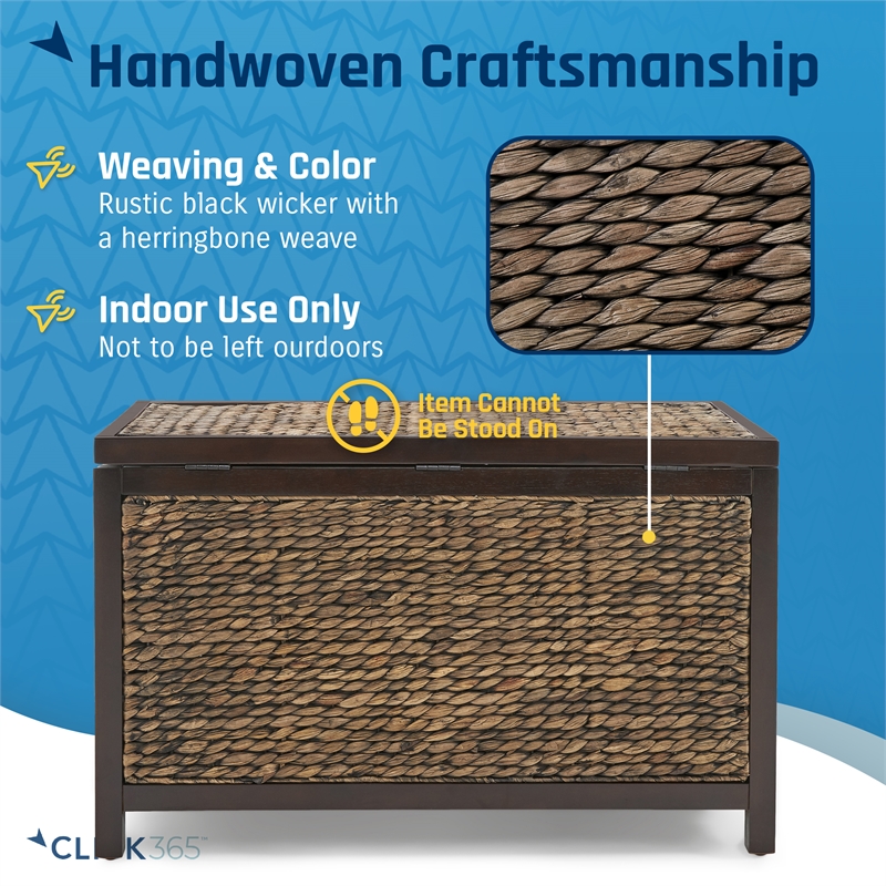 ClickDecor Wilson Farmhouse Wicker Trunk Acacia 30