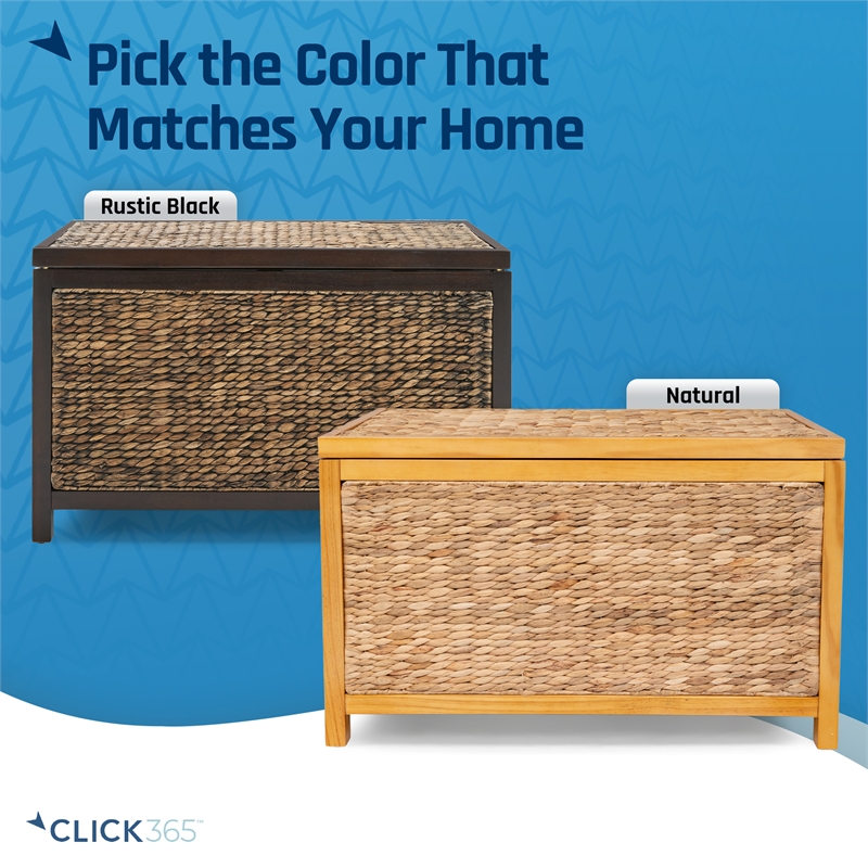 ClickDecor Wilson Farmhouse Wicker Trunk Acacia 30