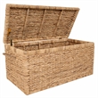 Click365 Storage Trunk Farmhouse Style Large Deep Woven Natural Wicker Chest