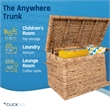 Click365 Storage Trunk Farmhouse Style Large Deep Woven Natural Wicker Chest